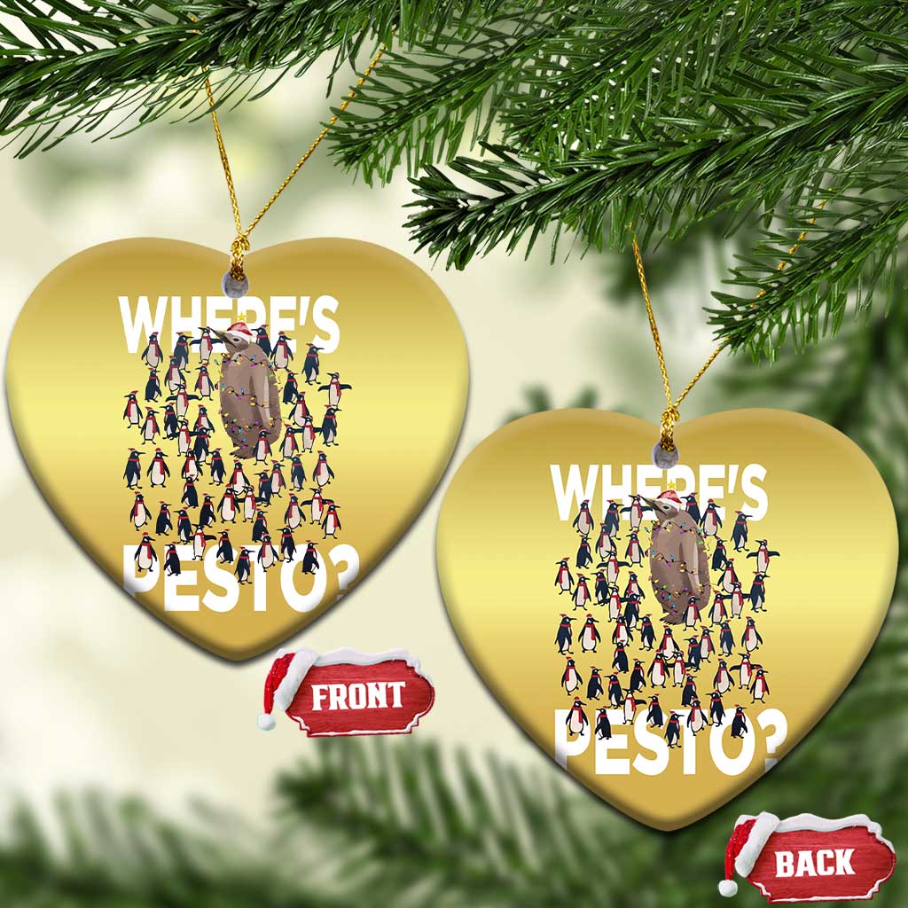 Funny Xmas Wheres Pesto Christmas Ornament TS09