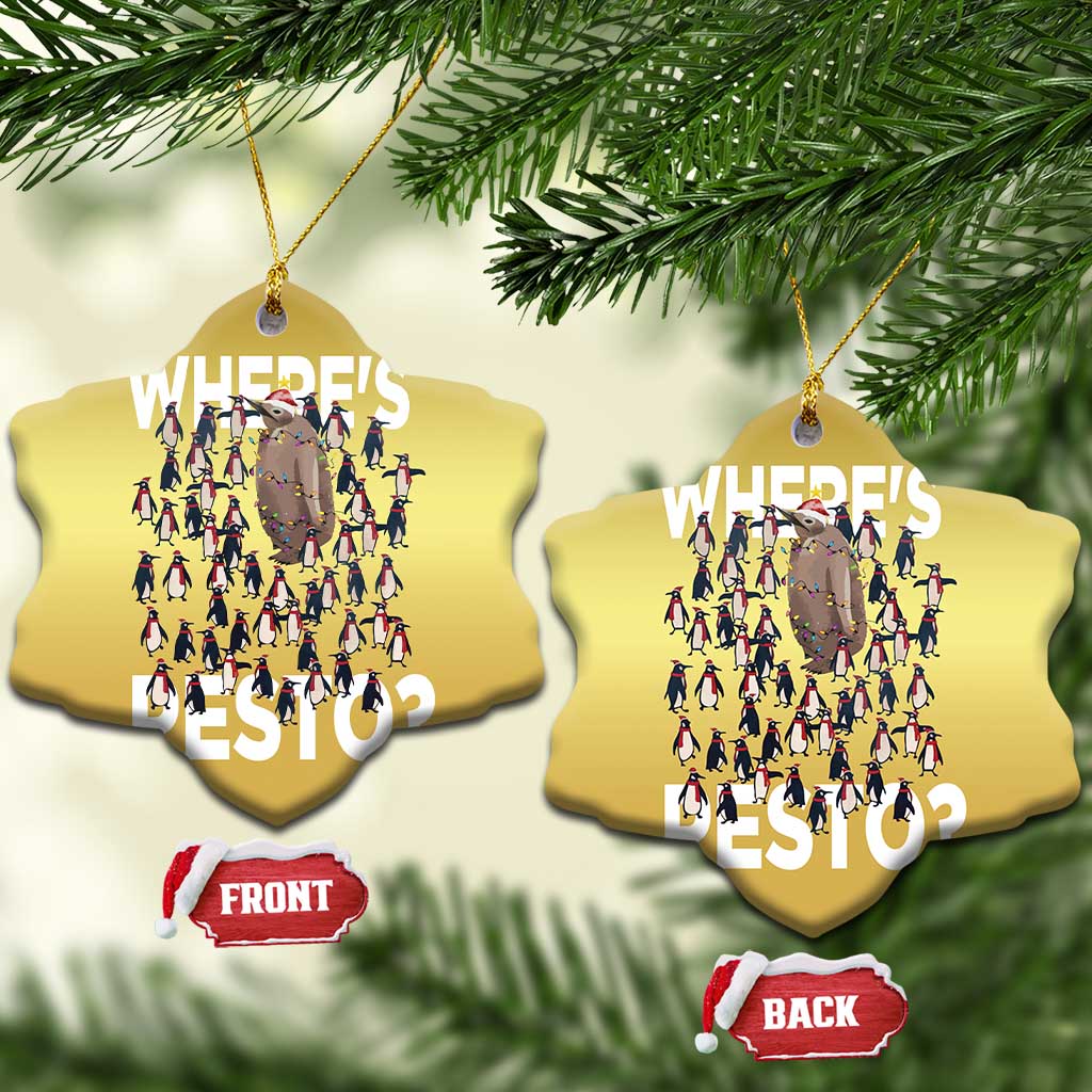 Funny Xmas Wheres Pesto Christmas Ornament TS09