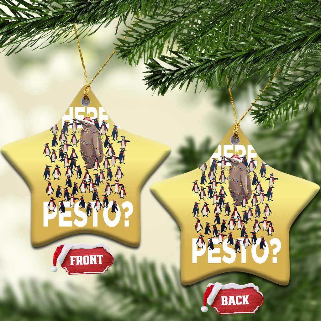 Funny Xmas Wheres Pesto Christmas Ornament TS09