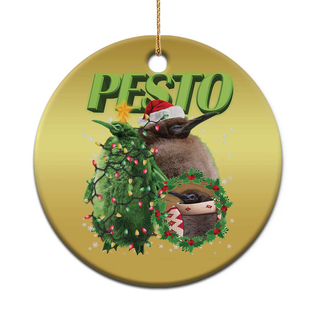 Funny Christmas Pesto Penguin Christmas Ornament TS09