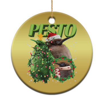 Funny Christmas Pesto Penguin Christmas Ornament TS09