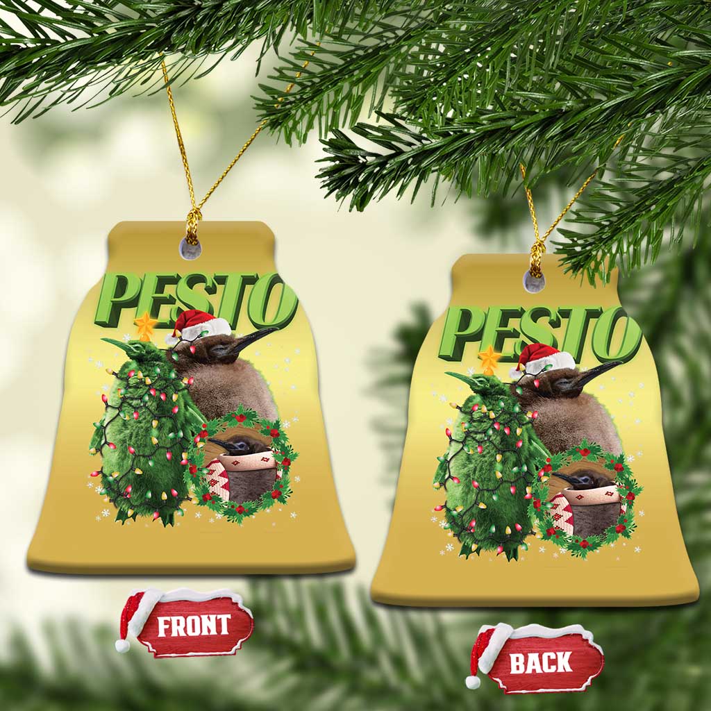 Funny Christmas Pesto Penguin Christmas Ornament TS09