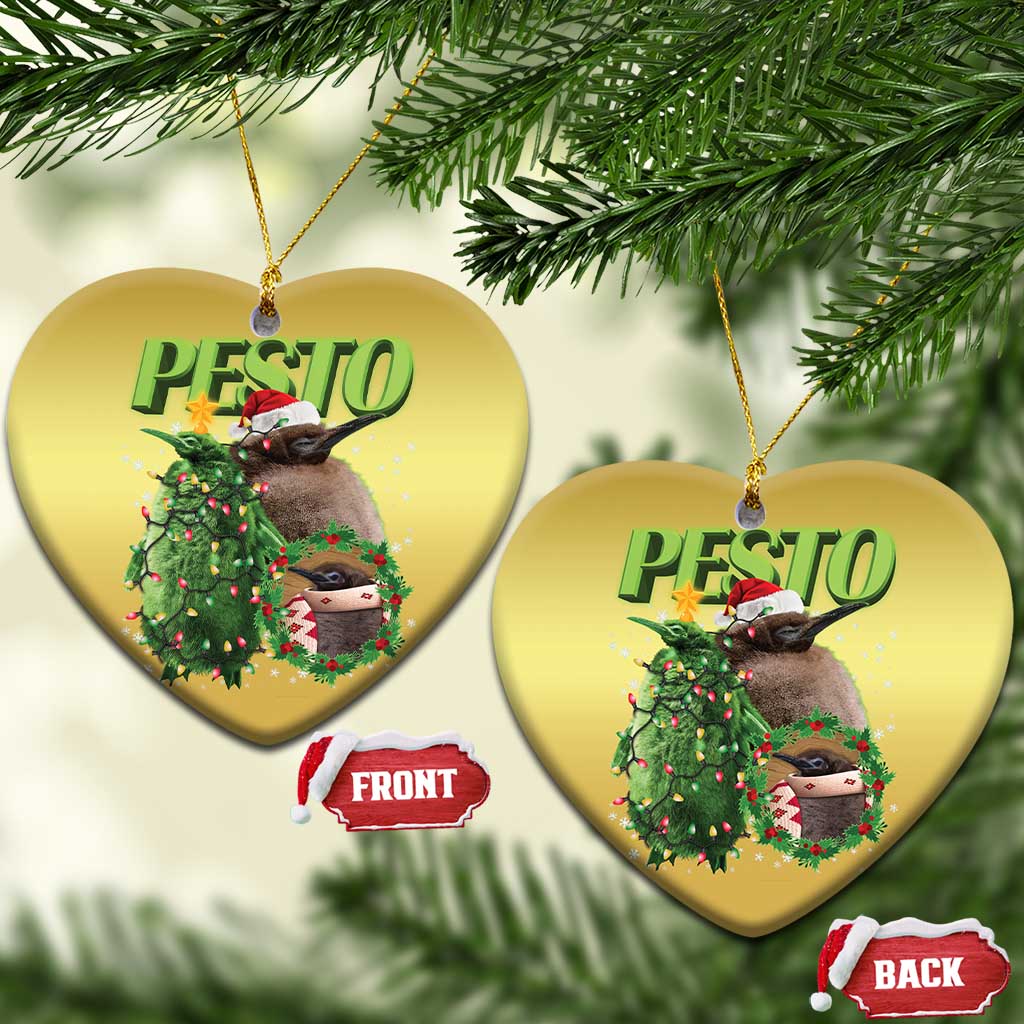 Funny Christmas Pesto Penguin Christmas Ornament TS09