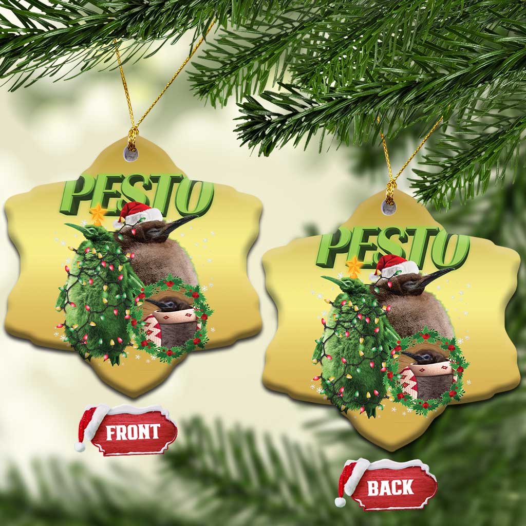Funny Christmas Pesto Penguin Christmas Ornament TS09