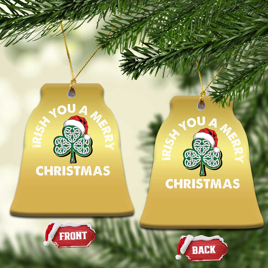 Irish Xmas Christmas Ornament Irish You A Merry Christmas Celtic Shamrock TS09