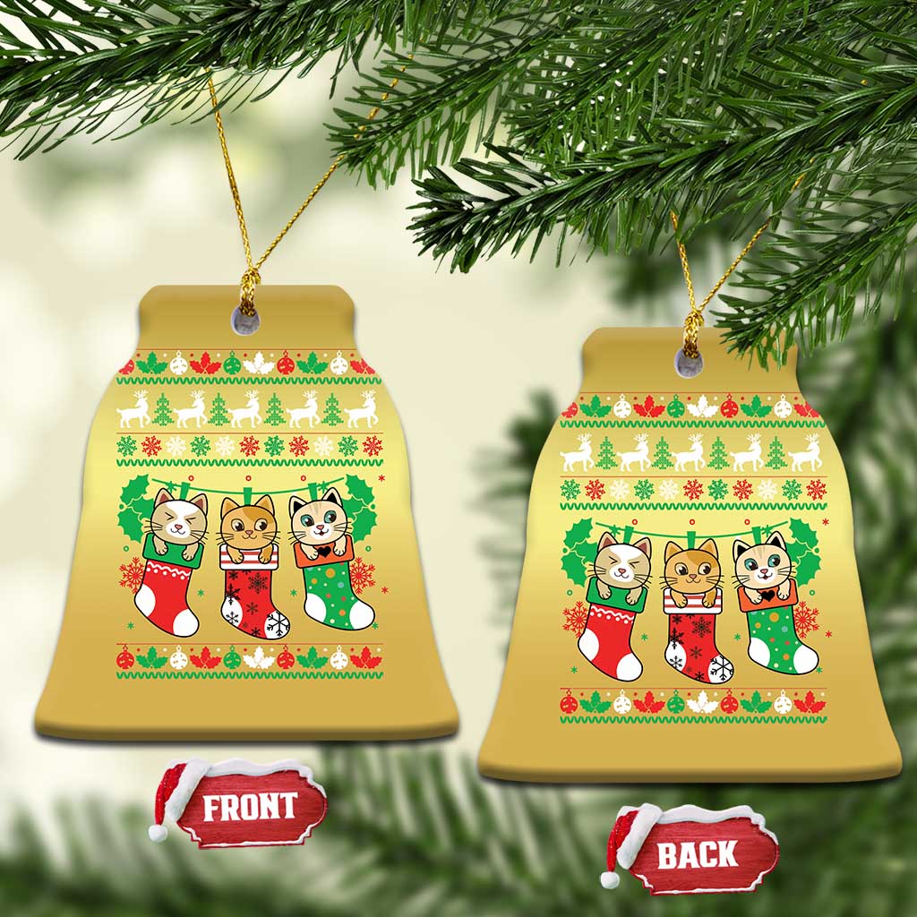 Christmas Cute Cat In Sock Merry Catmas Christmas Ornament TS09
