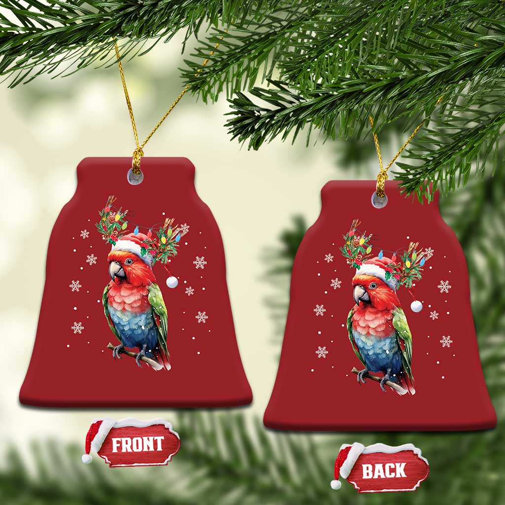 Christmas Cute Parot Reindeer Santa Hat Christmas Ornament TS09