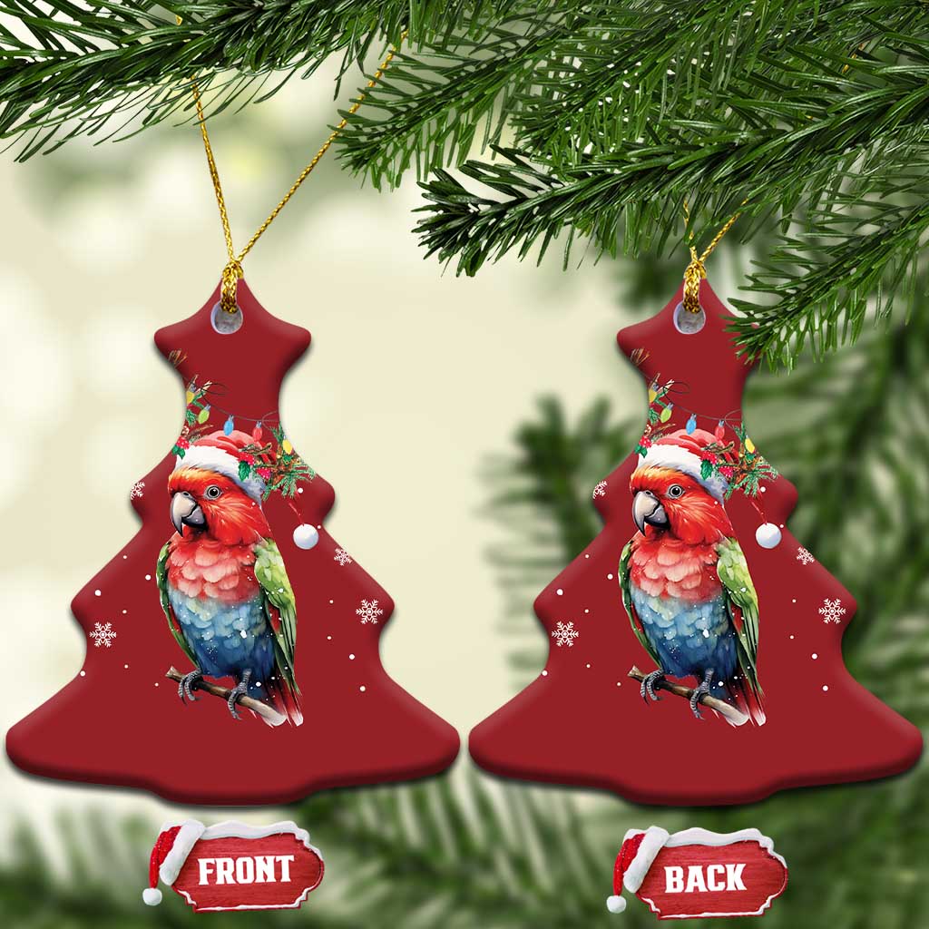 Christmas Cute Parot Reindeer Santa Hat Christmas Ornament TS09