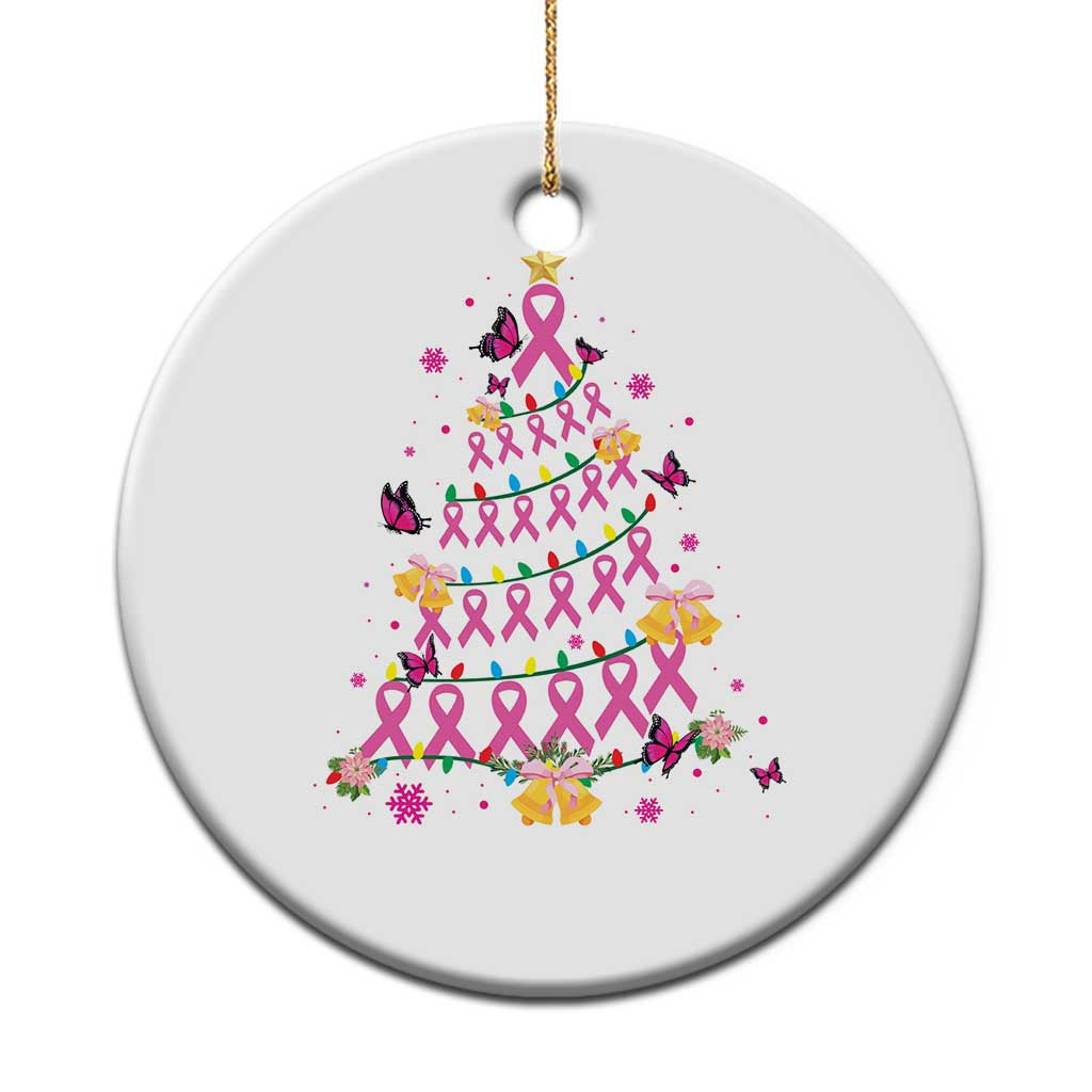 Christmas Breast Cancer Christmas Ornament Pink Ribbon Xmas Tree TS09
