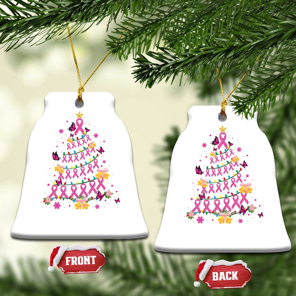 Christmas Breast Cancer Christmas Ornament Pink Ribbon Xmas Tree TS09