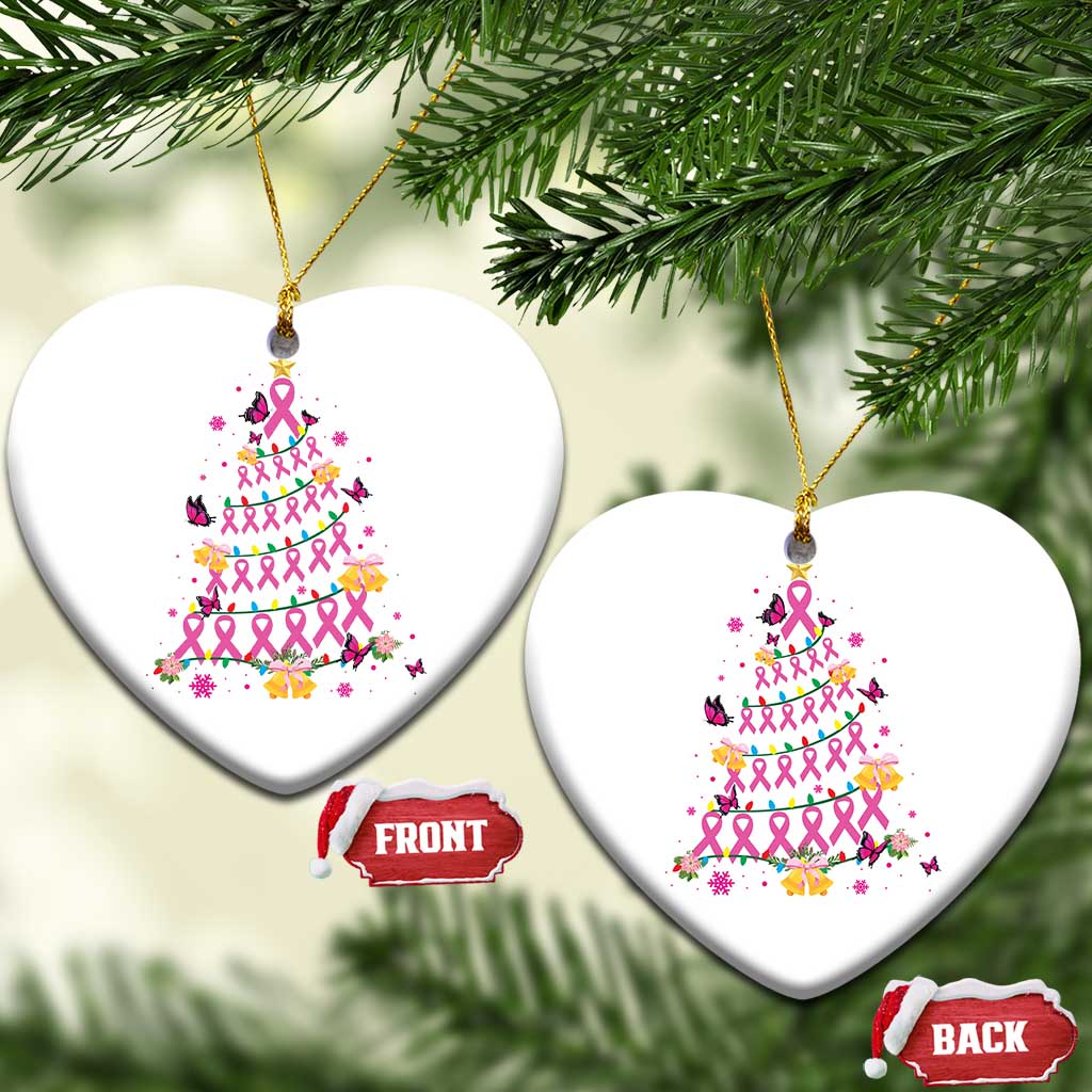 Christmas Breast Cancer Christmas Ornament Pink Ribbon Xmas Tree TS09