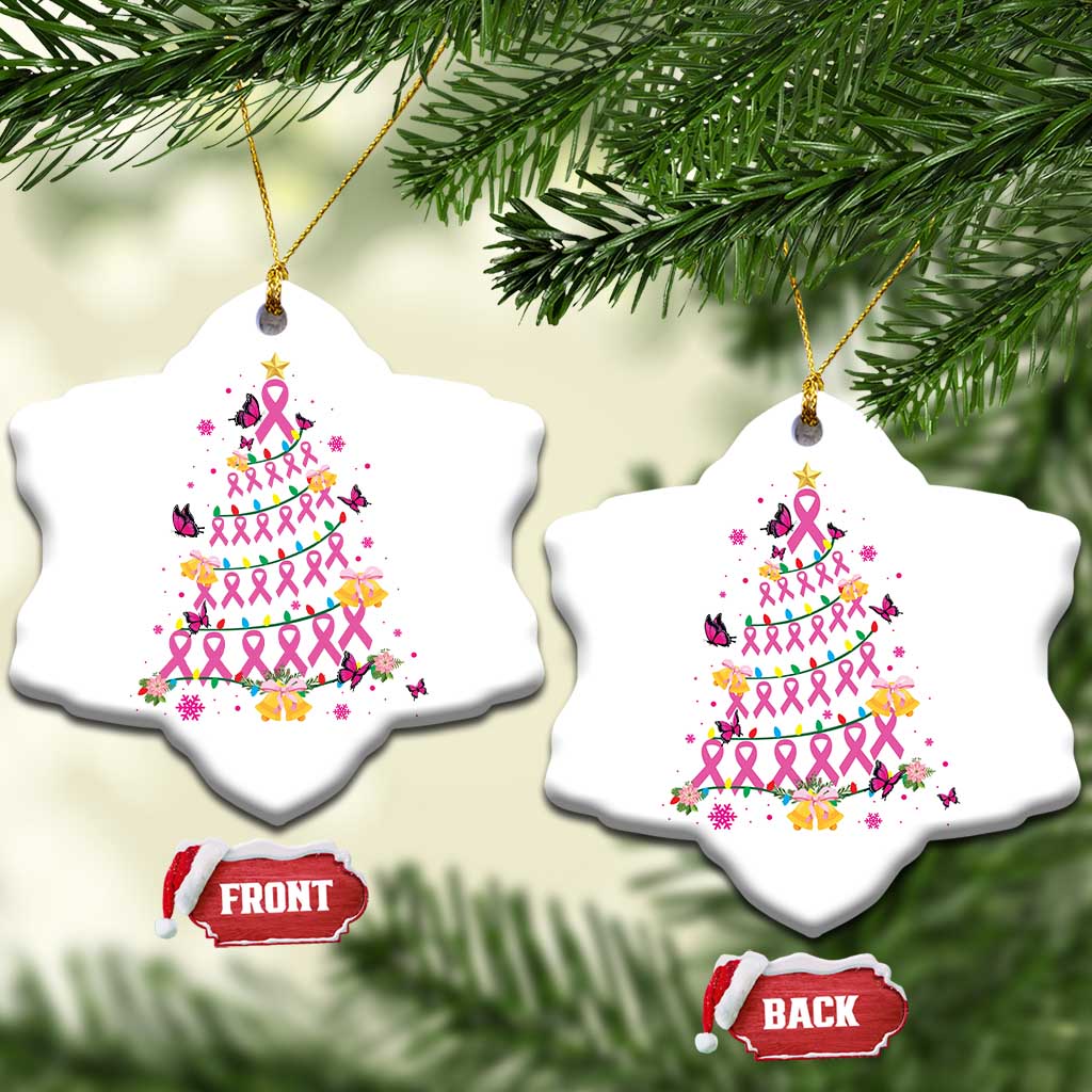 Christmas Breast Cancer Christmas Ornament Pink Ribbon Xmas Tree TS09