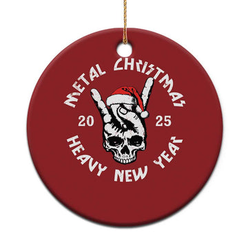 Funny Heavy Metal Christmas Ornament Metal Christmas Heavy New Year Rock Hand Sign TS09
