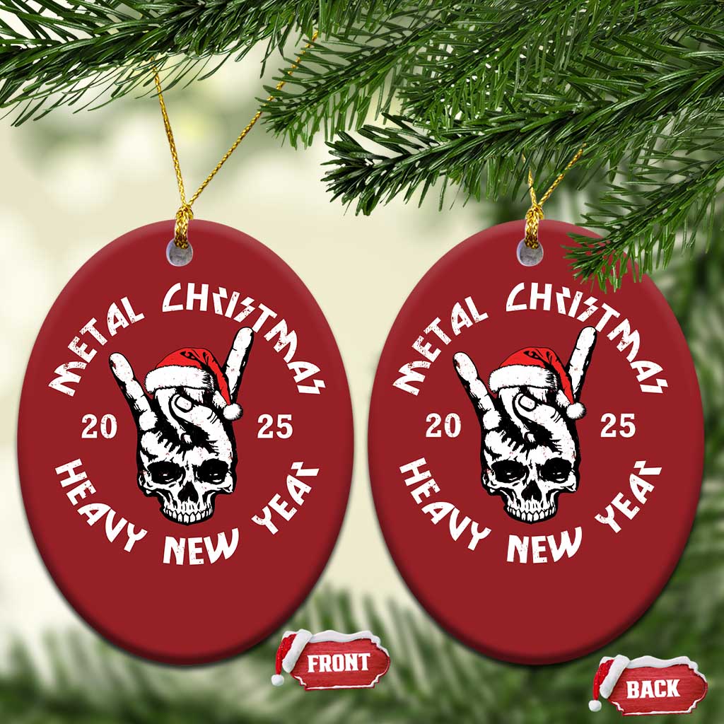 Funny Heavy Metal Christmas Ornament Metal Christmas Heavy New Year Rock Hand Sign TS09