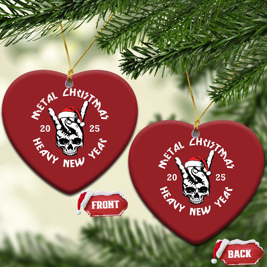 Funny Heavy Metal Christmas Ornament Metal Christmas Heavy New Year Rock Hand Sign TS09