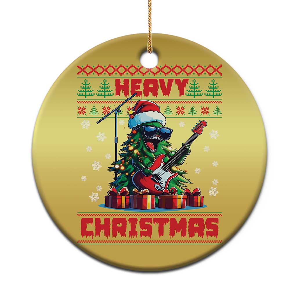 Funny Heavy Xmas Rock Band Guitarist Christmas Ornament TS09