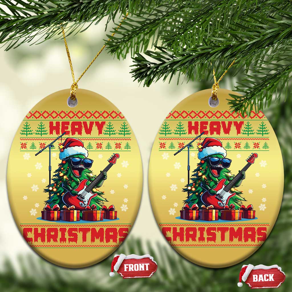 Funny Heavy Xmas Rock Band Guitarist Christmas Ornament TS09