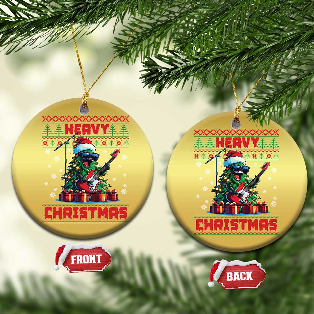 Funny Heavy Xmas Rock Band Guitarist Christmas Ornament TS09