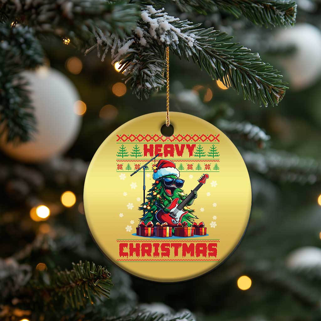 Funny Heavy Xmas Rock Band Guitarist Christmas Ornament TS09