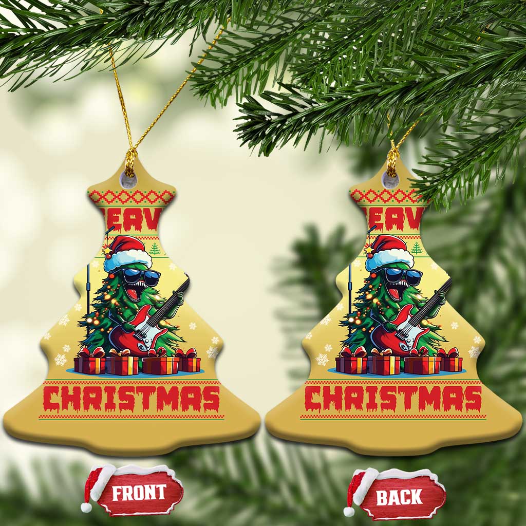 Funny Heavy Xmas Rock Band Guitarist Christmas Ornament TS09
