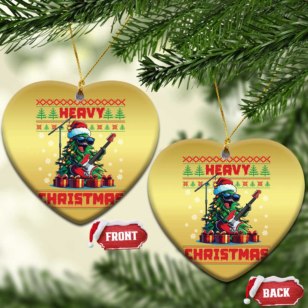 Funny Heavy Xmas Rock Band Guitarist Christmas Ornament TS09