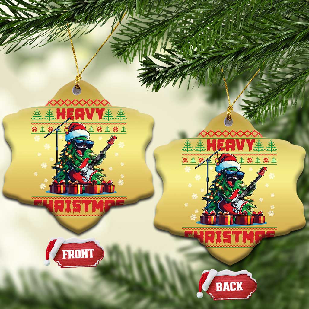 Funny Heavy Xmas Rock Band Guitarist Christmas Ornament TS09