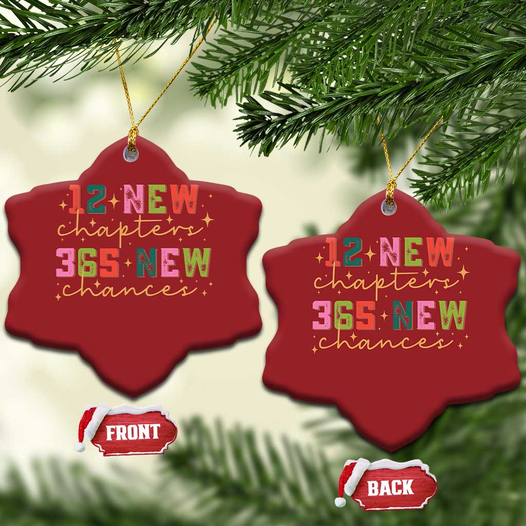 Happy New Year Christmas Ornament 12 New Chapters 365 New Chances TS09