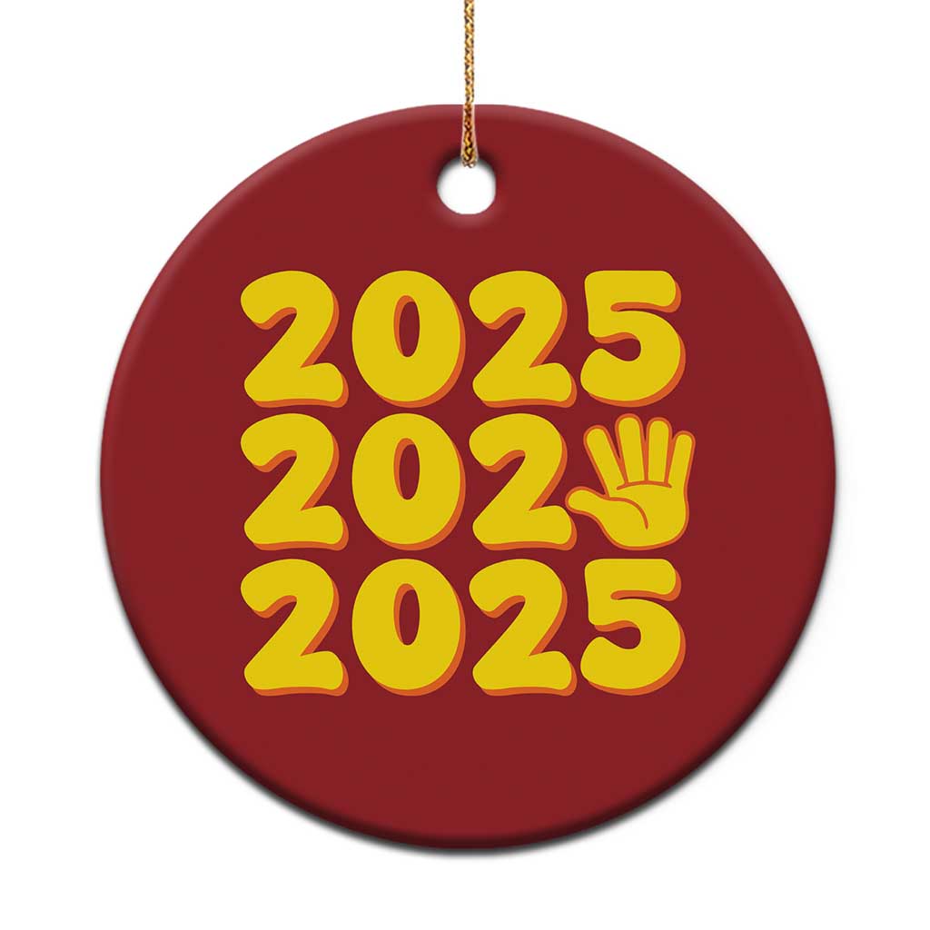 Funny Happy New Year 2025 Christmas Ornament TS09