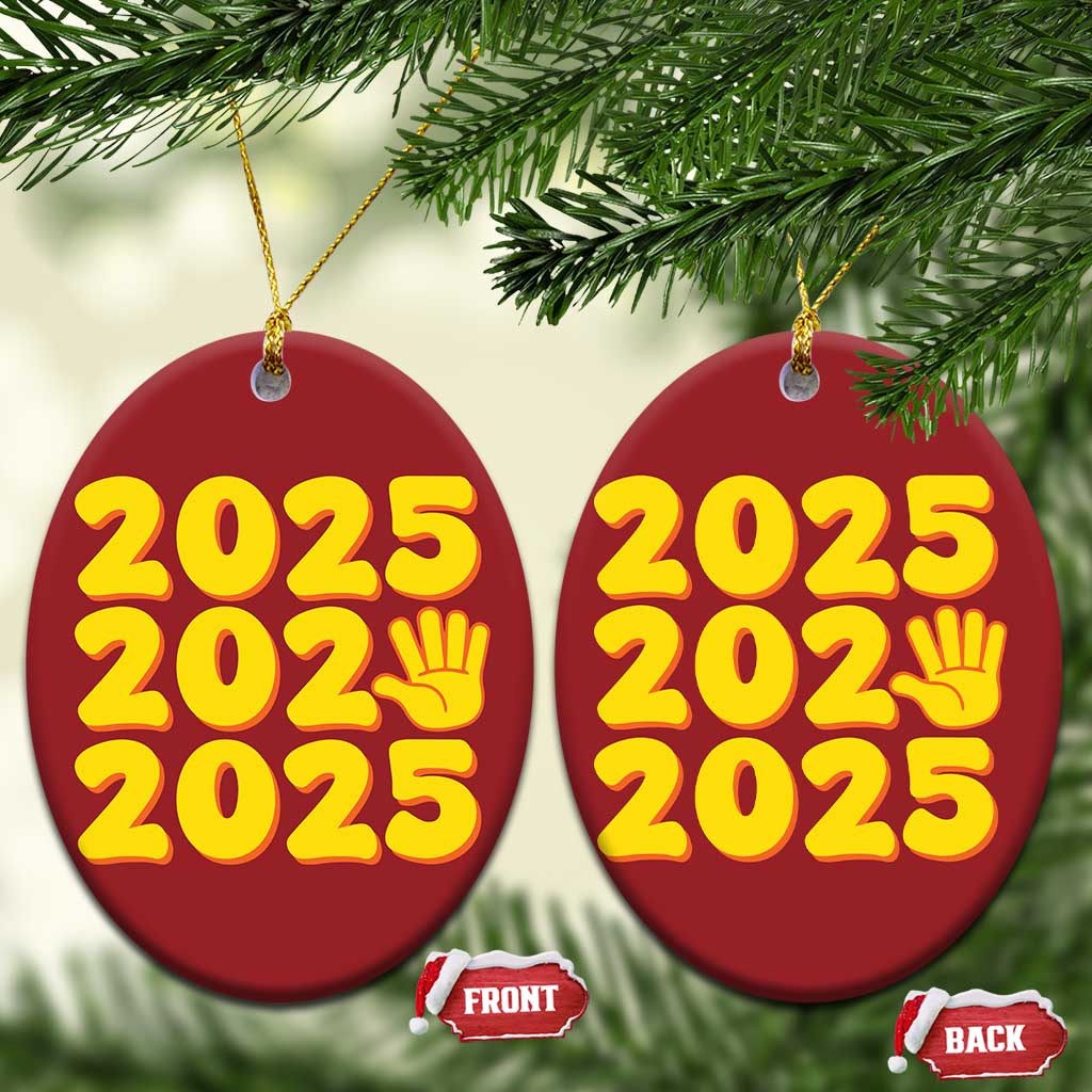 Funny Happy New Year 2025 Christmas Ornament TS09