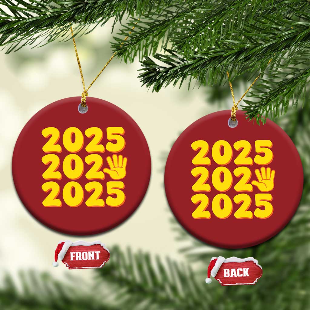 Funny Happy New Year 2025 Christmas Ornament TS09