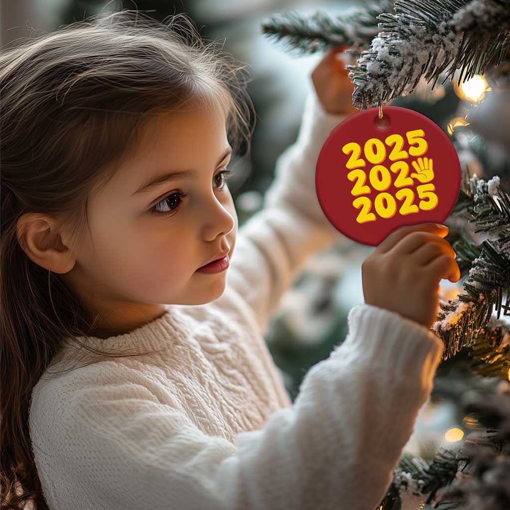 Funny Happy New Year 2025 Christmas Ornament TS09