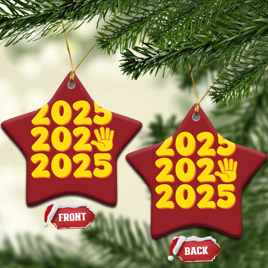 Funny Happy New Year 2025 Christmas Ornament TS09