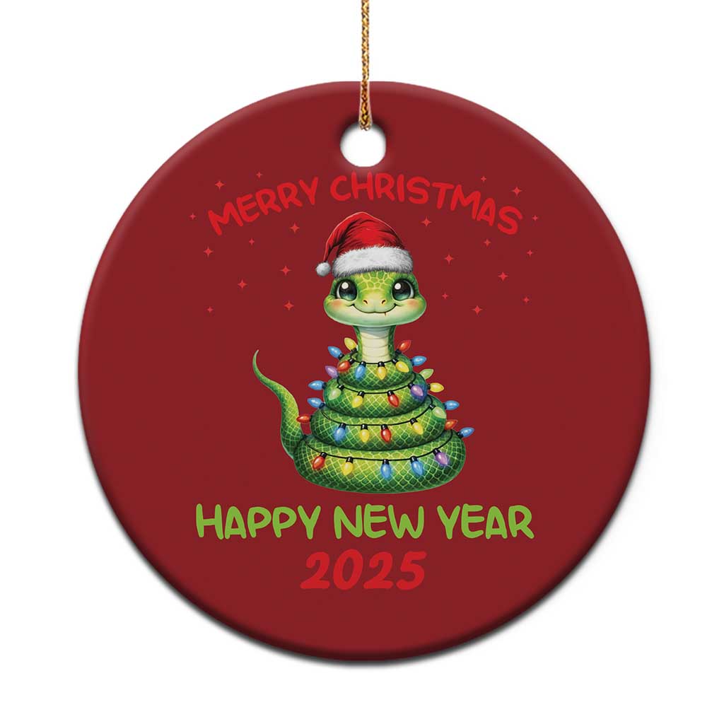 Year Of The Snake 2025 Christmas Ornament Merry Xmas And Happy New Year Cute Snake TS09