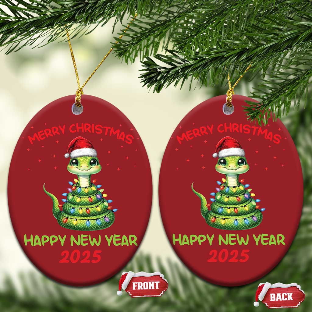Year Of The Snake 2025 Christmas Ornament Merry Xmas And Happy New Year Cute Snake TS09
