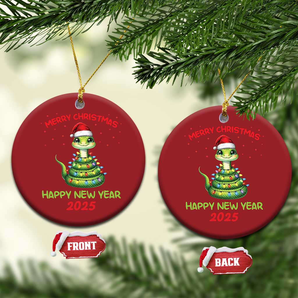 Year Of The Snake 2025 Christmas Ornament Merry Xmas And Happy New Year Cute Snake TS09