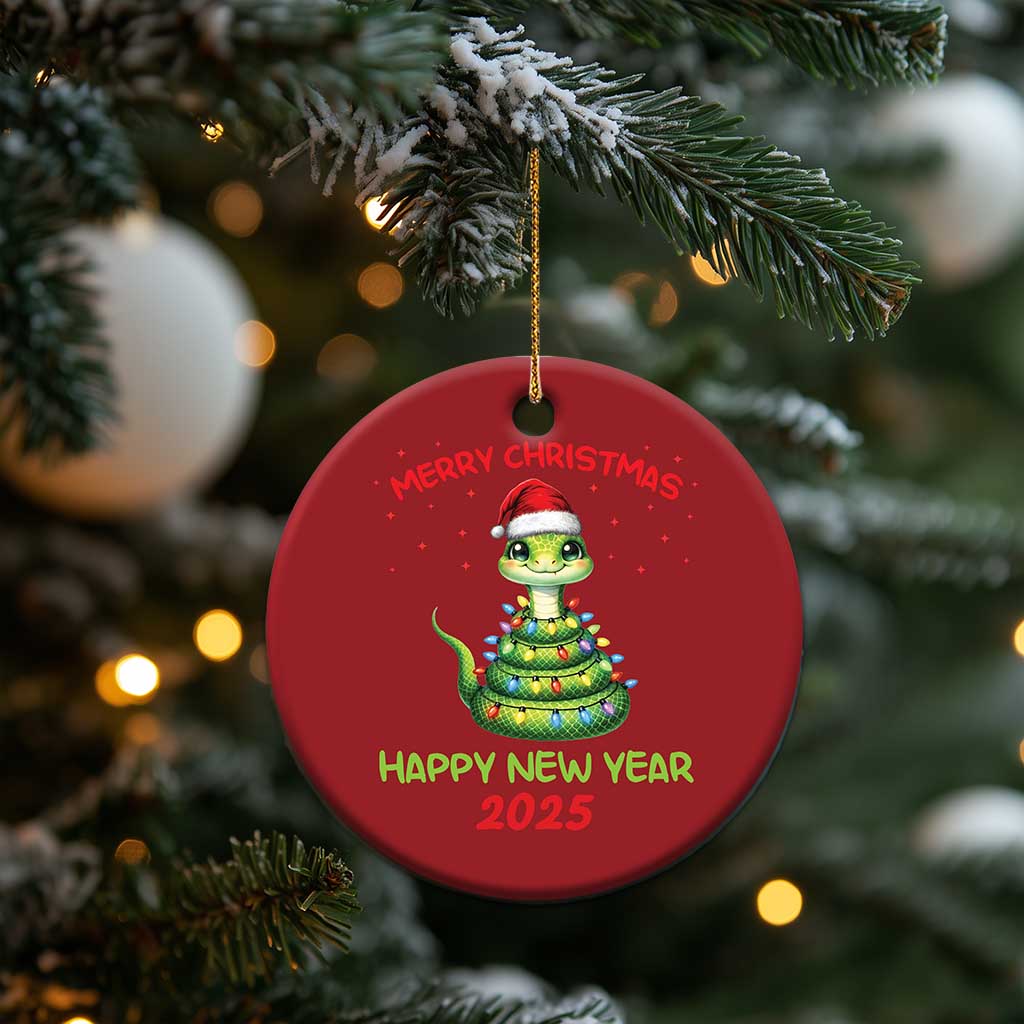 Year Of The Snake 2025 Christmas Ornament Merry Xmas And Happy New Year Cute Snake TS09