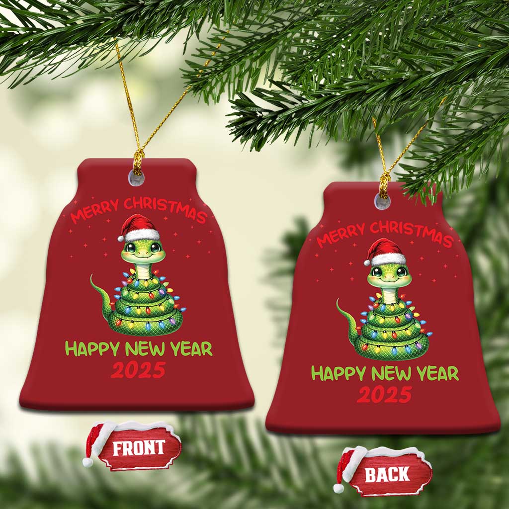 Year Of The Snake 2025 Christmas Ornament Merry Xmas And Happy New Year Cute Snake TS09
