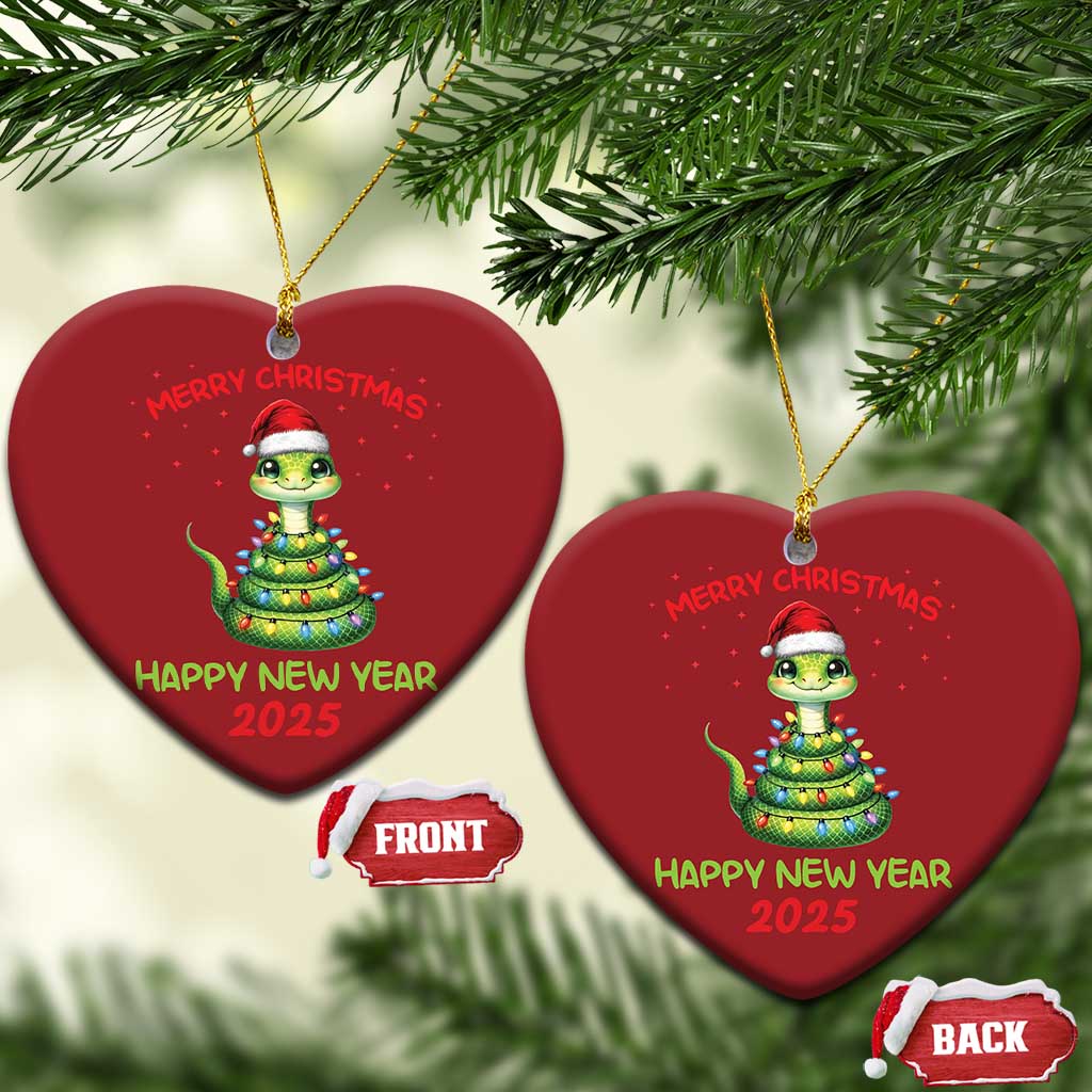 Year Of The Snake 2025 Christmas Ornament Merry Xmas And Happy New Year Cute Snake TS09