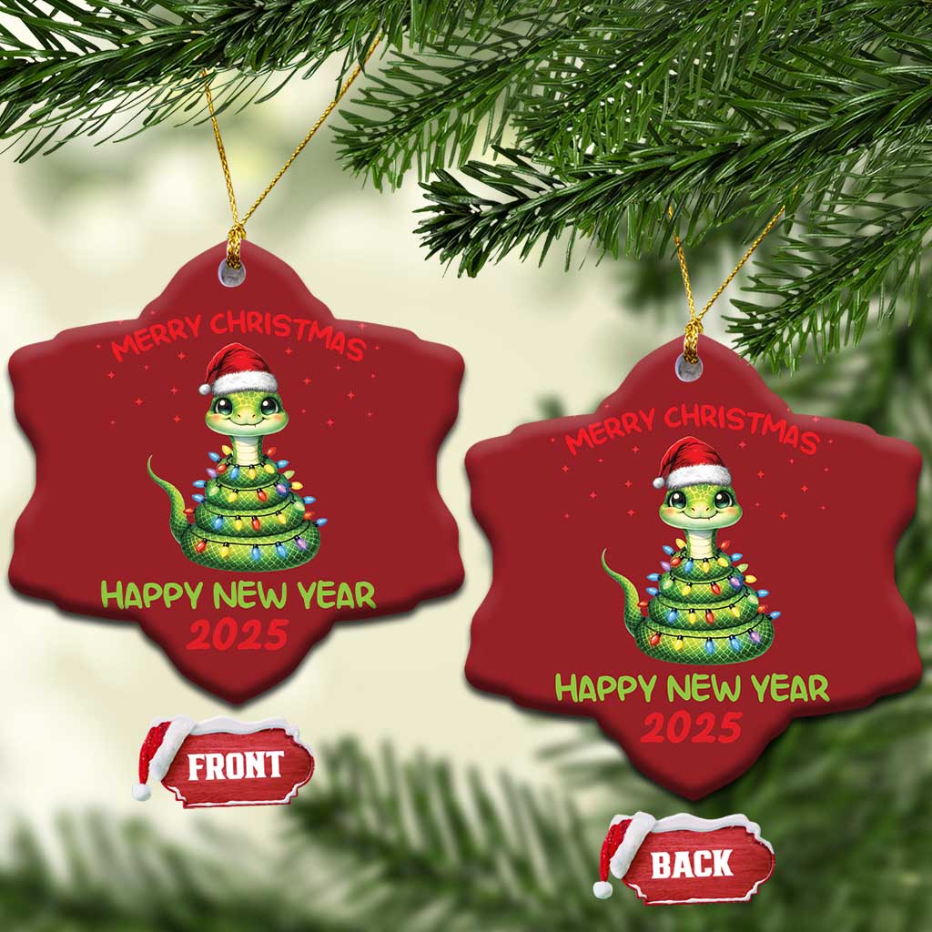 Year Of The Snake 2025 Christmas Ornament Merry Xmas And Happy New Year Cute Snake TS09