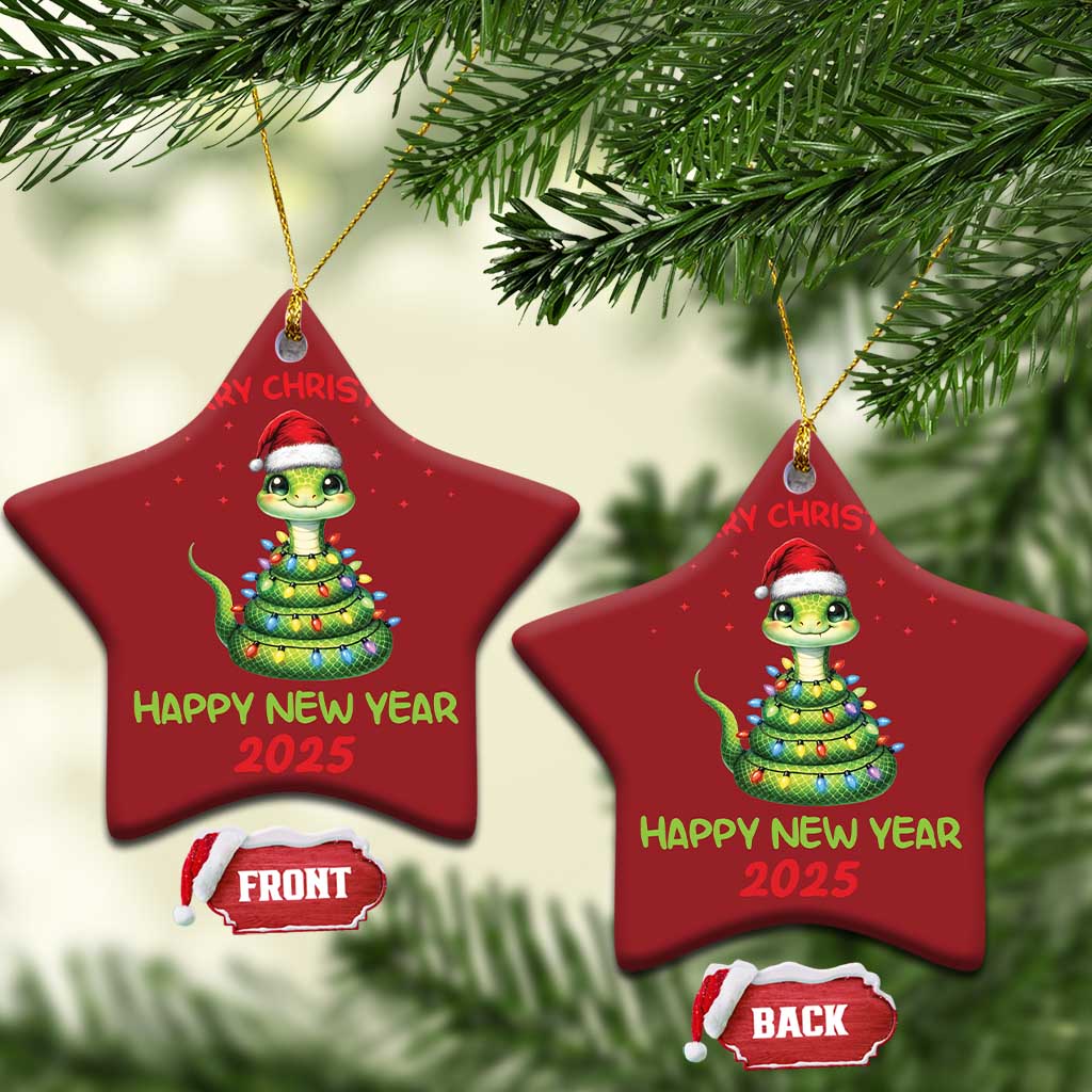 Year Of The Snake 2025 Christmas Ornament Merry Xmas And Happy New Year Cute Snake TS09