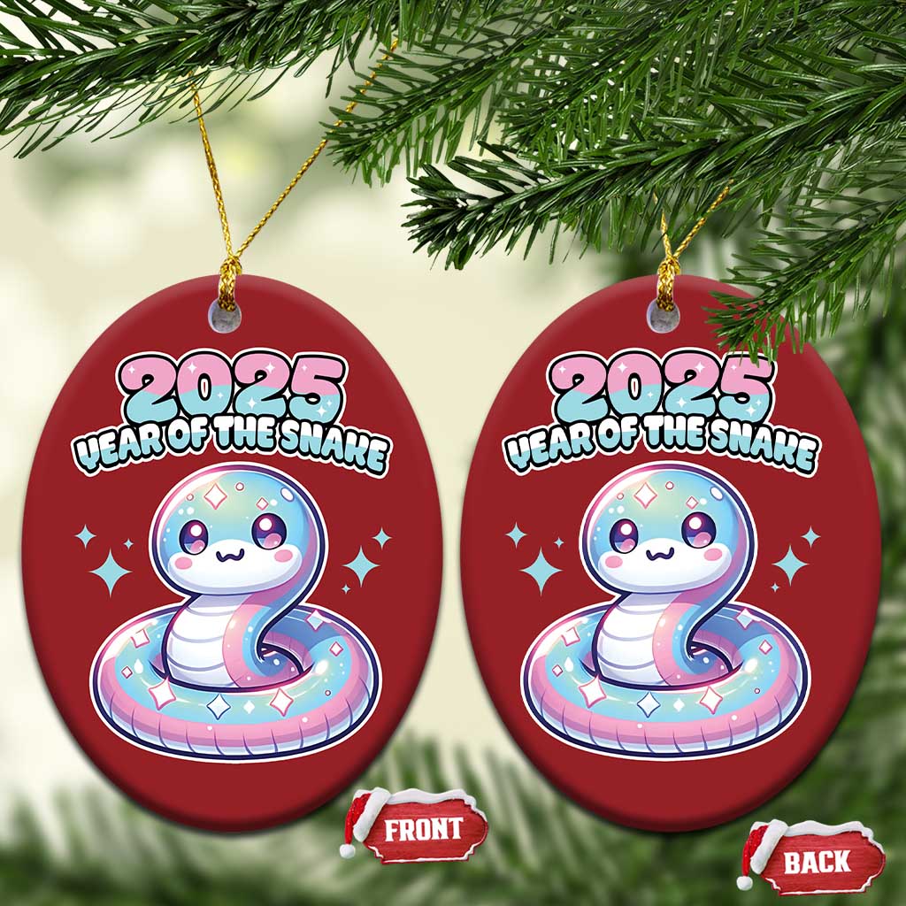 Year Of The Snake 2025 Christmas Ornament Cute Snake Happy New Year TS09