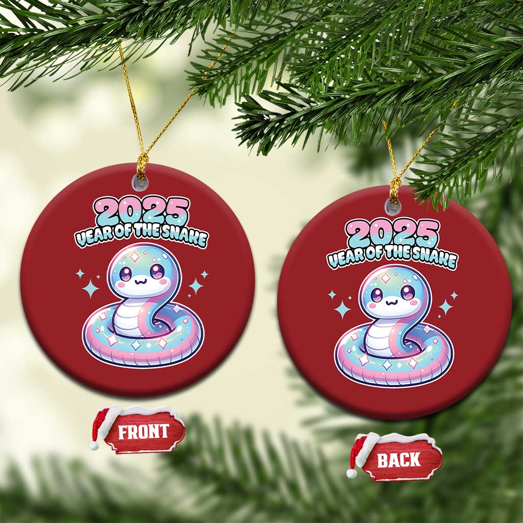 Year Of The Snake 2025 Christmas Ornament Cute Snake Happy New Year TS09