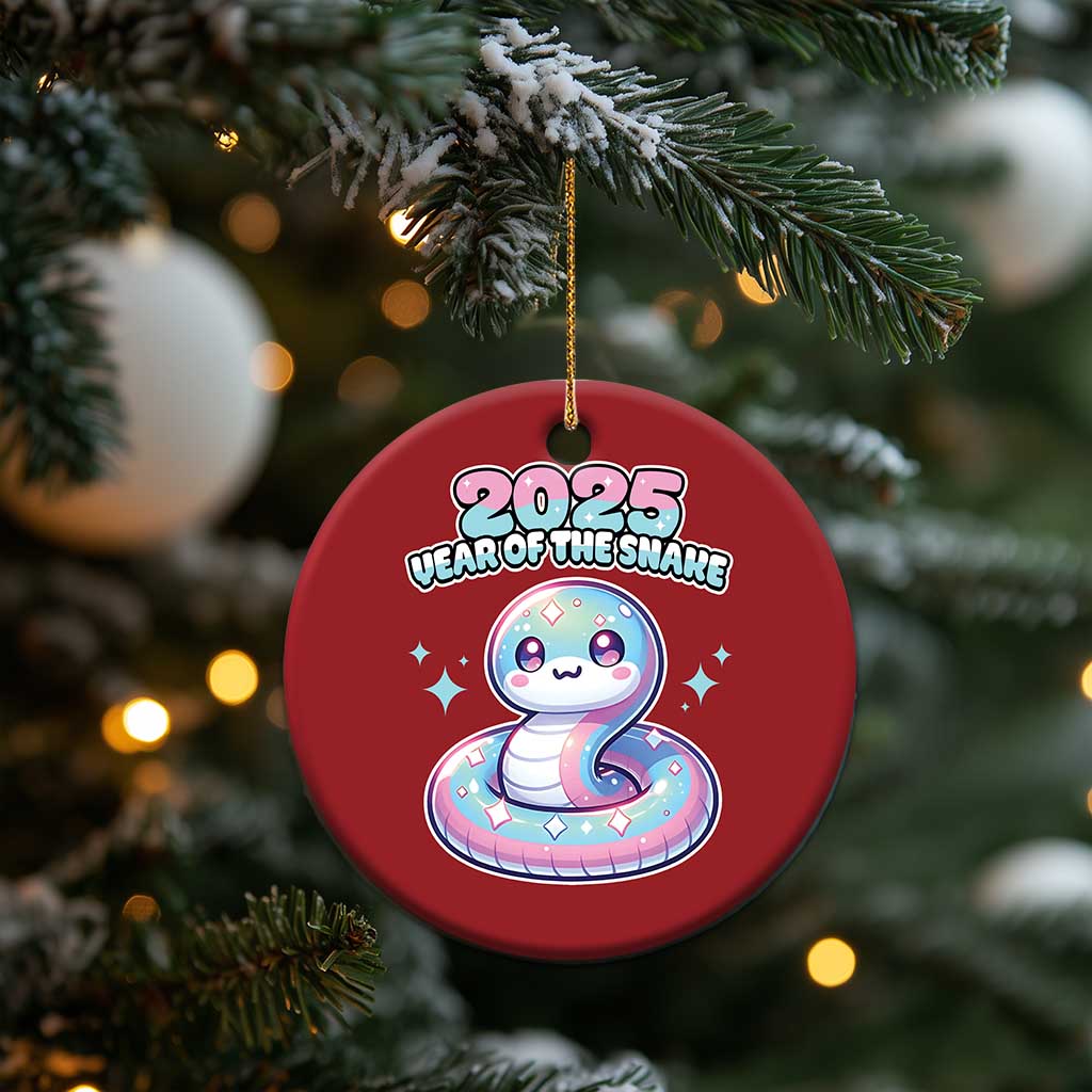 Year Of The Snake 2025 Christmas Ornament Cute Snake Happy New Year TS09