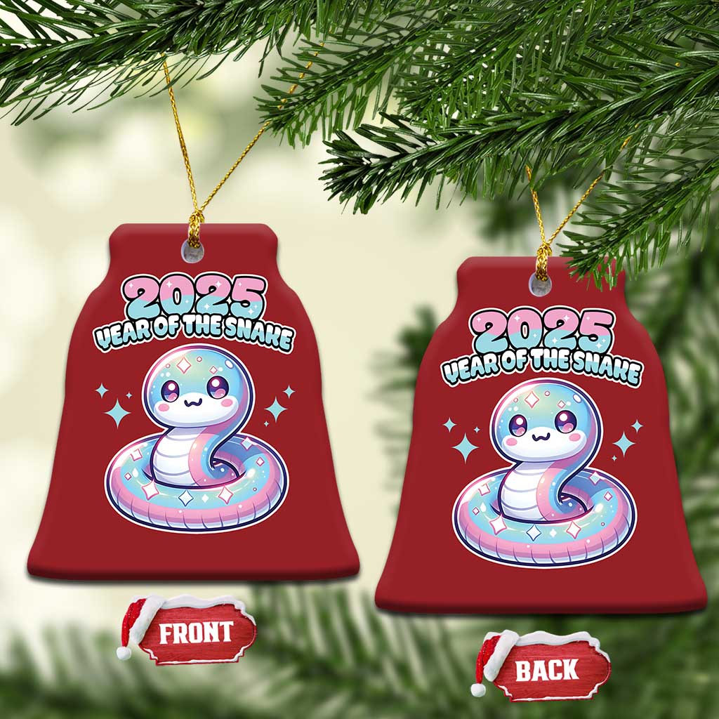 Year Of The Snake 2025 Christmas Ornament Cute Snake Happy New Year TS09