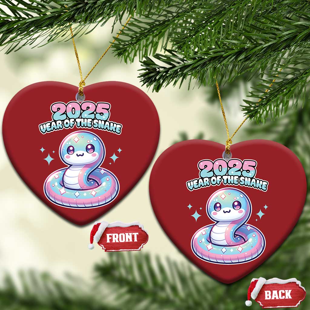 Year Of The Snake 2025 Christmas Ornament Cute Snake Happy New Year TS09