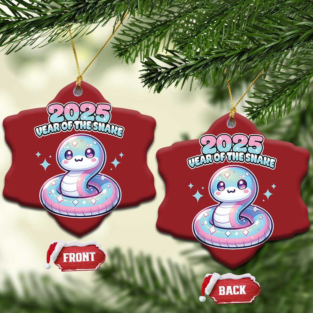 Year Of The Snake 2025 Christmas Ornament Cute Snake Happy New Year TS09