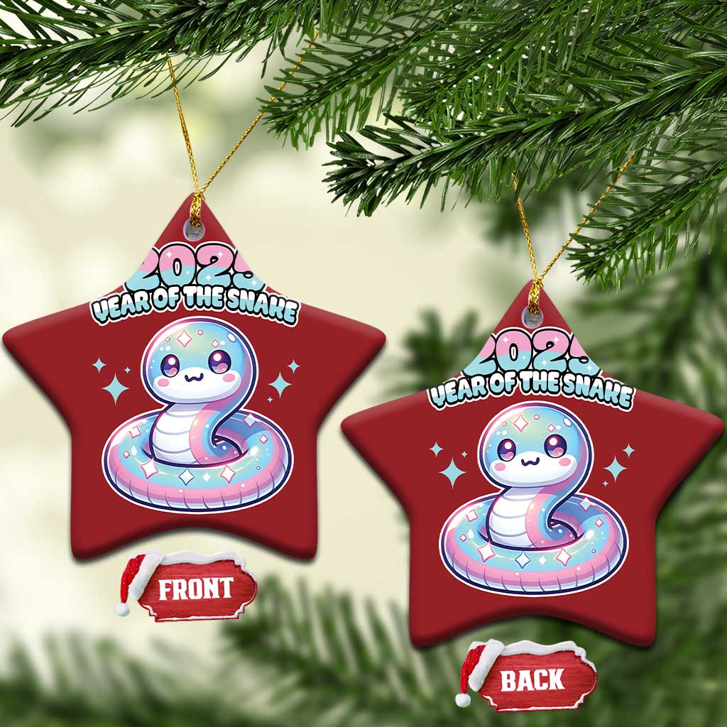 Year Of The Snake 2025 Christmas Ornament Cute Snake Happy New Year TS09