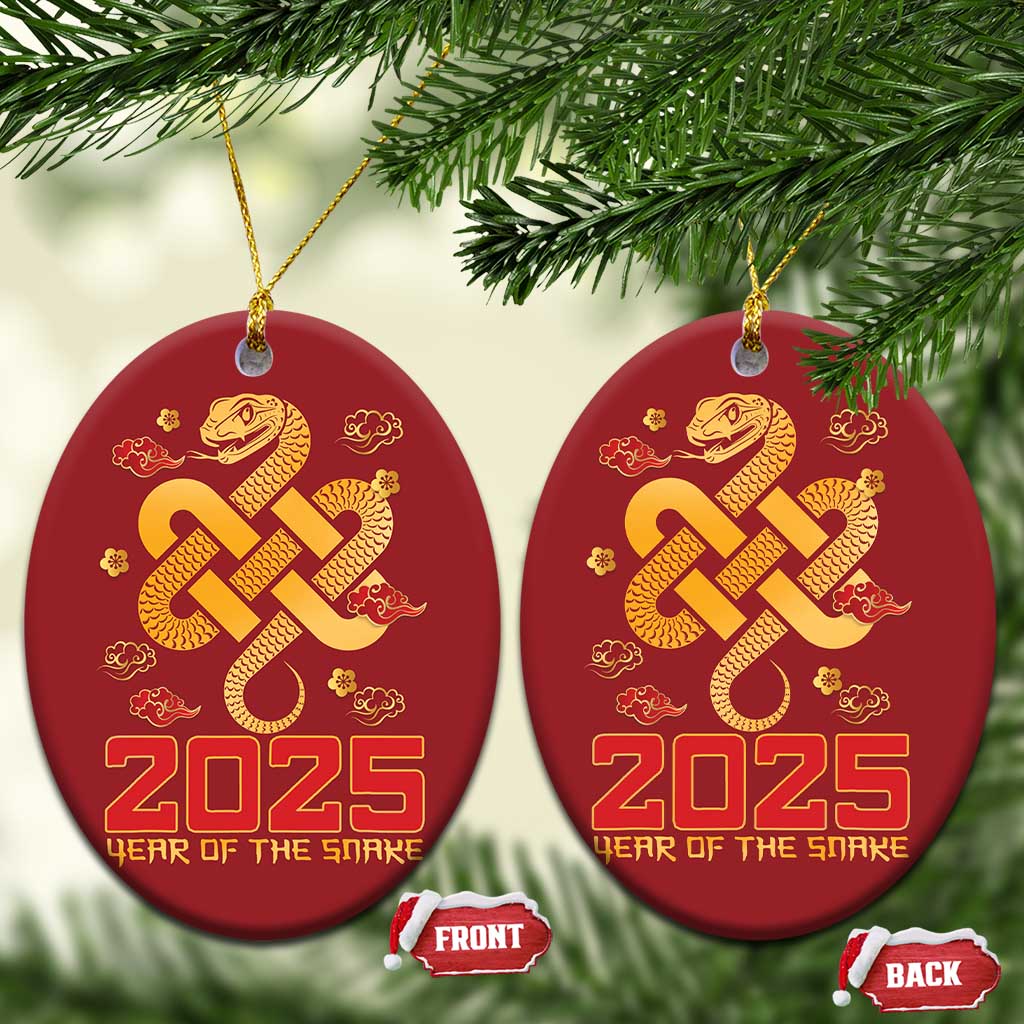 Year Of The Snake 2025 Christmas Ornament Lunar New Year Chinese Traditional TS09