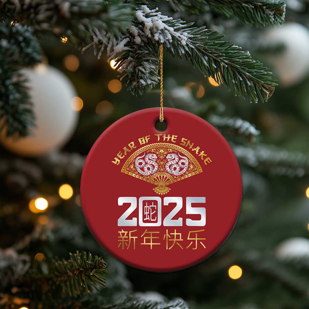 Year Of The Snake 2025 Christmas Ornament Happy New Year Chinese China TS09