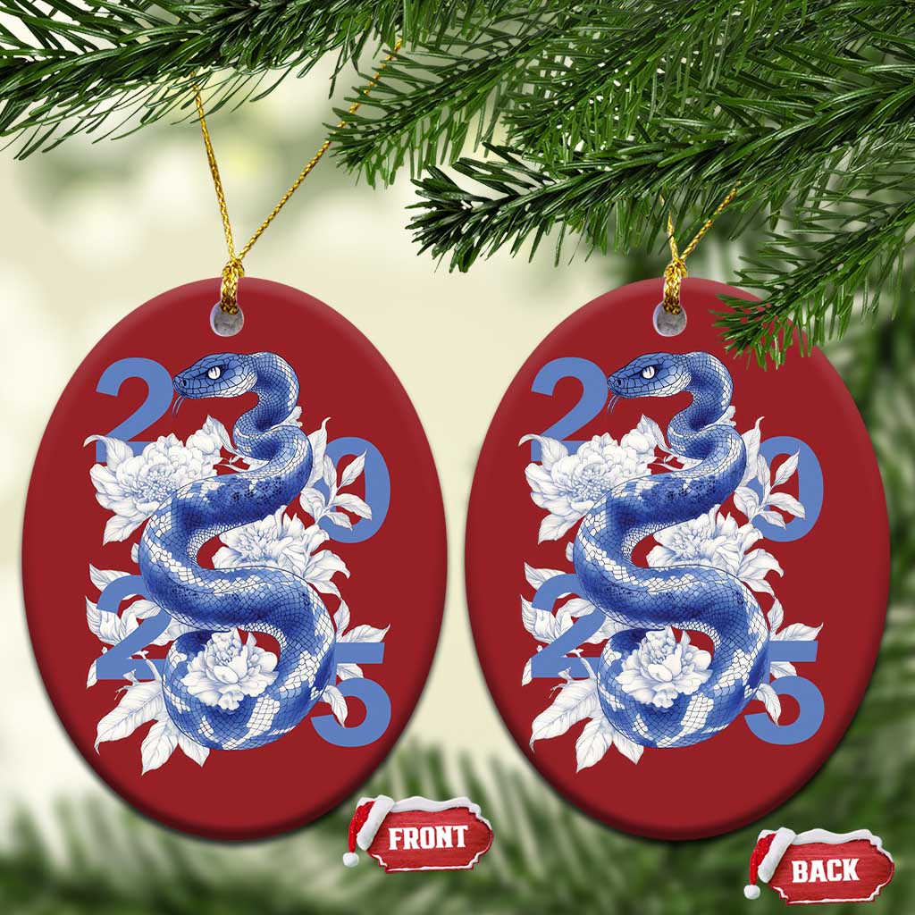 Year Of The Snake 2025 Christmas Ornament Chinese New Year Blue Snake TS09